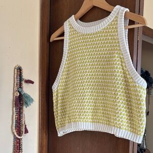 Boho Streetwear Cropped Knit Tank Top